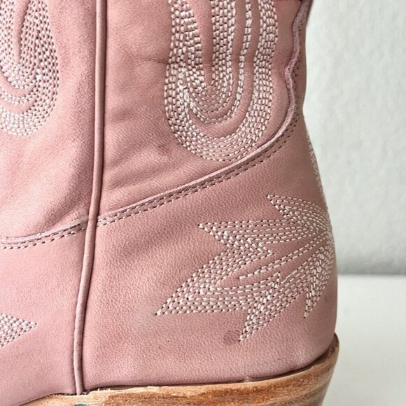 Lane LEXINGTON Over the Knee Womens Cowboy Boots 7 Pink Western Cowgirl Lace up - Picture 7 of 16